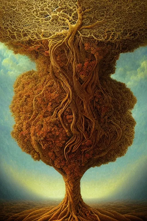 Prompt: intricate stunning highly detailed placenta ’ s tree of life, digital painting by agostino arrivabene and vladimir kush, surreal, ultra realistic, artstation