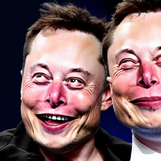 Image similar to Elon Musk and his brother Gollum