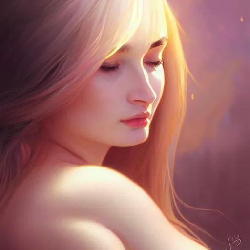 Prompt: beautiful kim petras, eyes closed, perspective, portrait, fantasy, ultra detailed, elegant, intricate, dynamic lighting, hyperrealism, digital art, digital painting, artstation, wlop, sharp focus, illustration, art by artgerm and greg rutkowski and alphonse mucha, 8 k