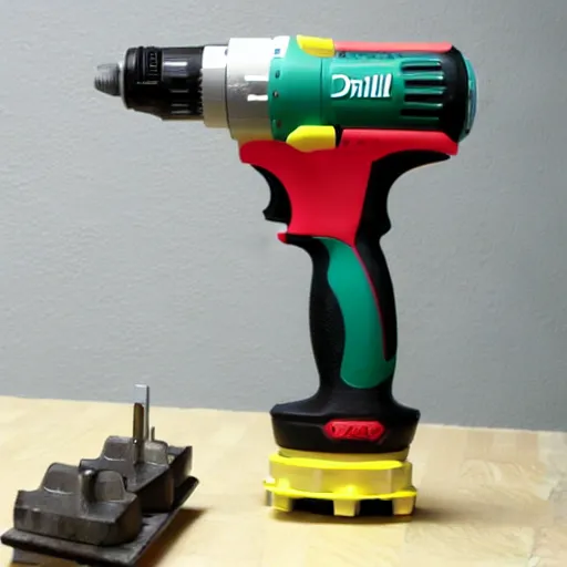 Prompt: drill made up of smaller drills