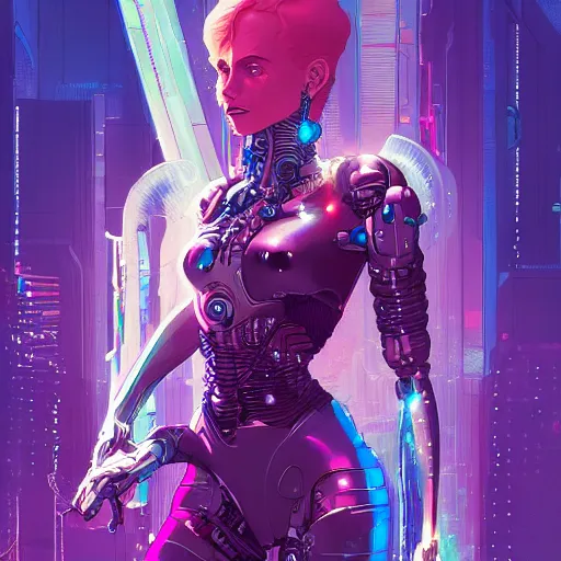 Image similar to a portrait of a beautiful cybernetic sorceress releasing spell, cyberpunk concept art by josan gonzales and jean claude meziere and syd mead and moebius, trending on artstation, highly detailed, intricate, sharp focus, digital art, 8 k