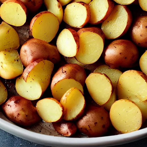 Image similar to Sliced Hackleback Potato. Cookbook photo. Close-up, detailed.