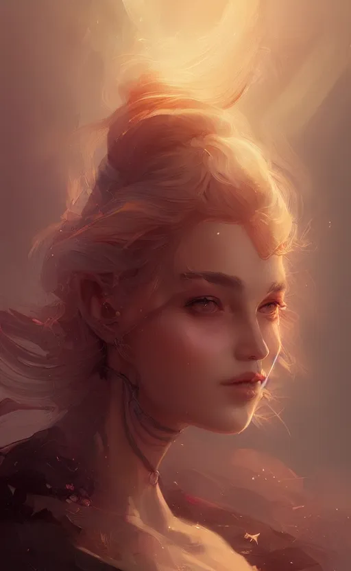 Image similar to Portrait of a beautiful magic woman, character design, fantasy, intricate, cinematic lighting, highly detailed, digital painting, artstation, concept art, smooth, sharp focus, illustration, art by WLOP and Ross Tran