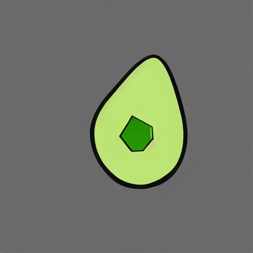 Image similar to origami logo of a avocado, vector, minimal, one line art, sharp focus, white background