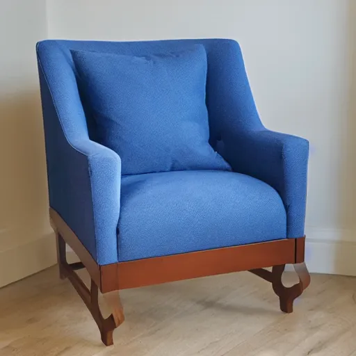 Image similar to a blue hexagonal armchair