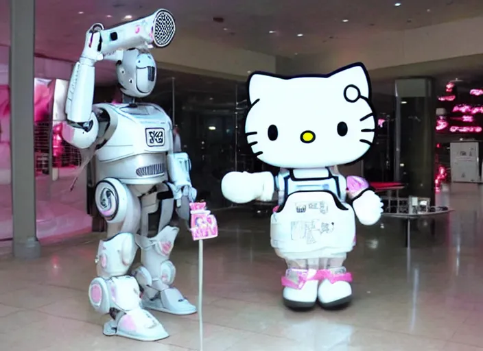 Prompt: hello kitty robocop