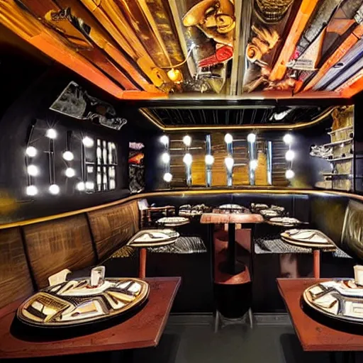Prompt: interior of a Star Wars-themed restaurant, photo from interior design magazine