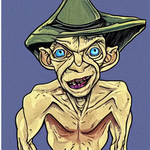 Image similar to caricature of gollum