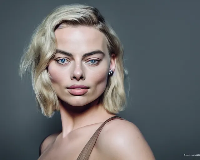 Image similar to a mix of margot robbie and scarlet johansson, hyper realistic face, beautiful eyes, cinematic, long shot, hyper detailed, 8 5 mm photograph, 8 k resolution, film still, sharp lens, wide lens