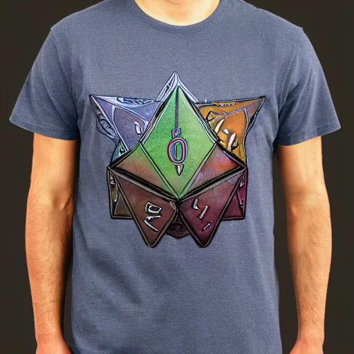 Image similar to dungeons and dragons dice roll on a tshirt