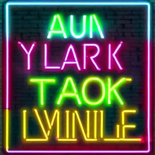 Image similar to a neon album cover for Taylor Swift