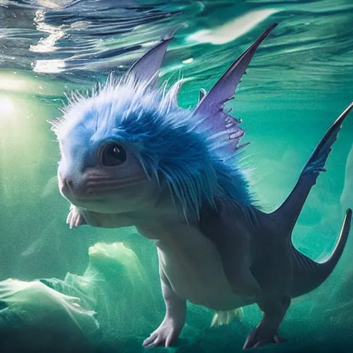 Image similar to national geographic professional photo of vaporeon, award winning