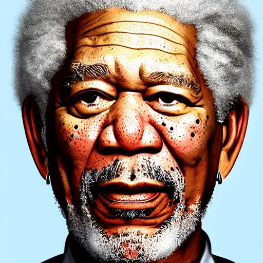 Image similar to normal map of Morgan freeman