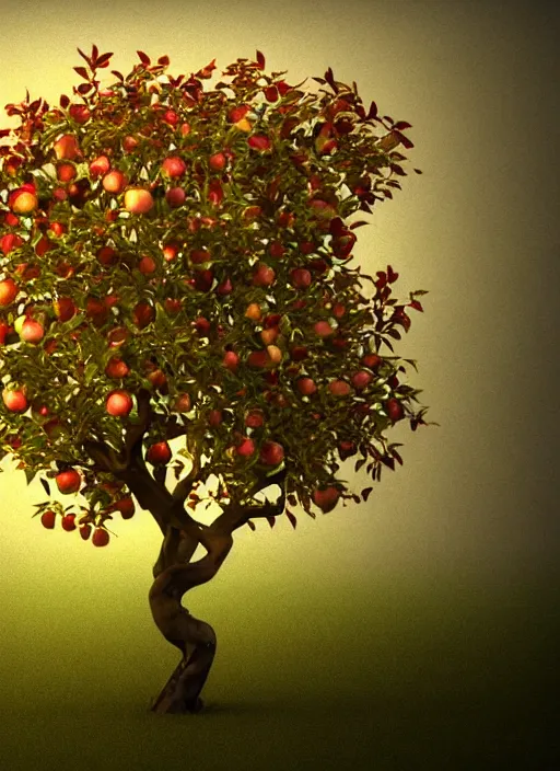 Prompt: an isolated apple tree, 3 d render, art nouveau style, ultra realistic, masked transparent flat background, popular on sketchfab, pixelsquid, 8 k, volumetric lighting, super focused, no blur, trending on artstation, octane render, ultra detailed, hyperrealistic, by artgerm and alphonse mucha