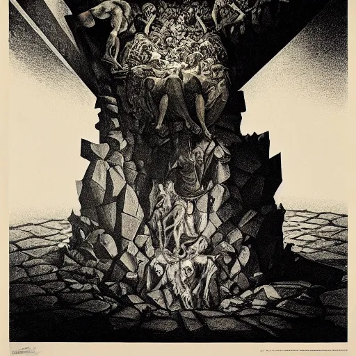 Image similar to lithography on paper secret lair conceptual figurative post - morden monumental dynamic portrait by goya and escher and hogarth, illusion surreal art, highly conceptual figurative art, intricate detailed illustration, controversial poster art, polish poster art, geometrical drawings, no blur