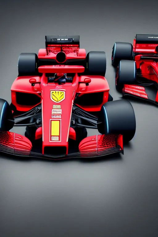 a bionicle driving a lego ferrari f1, photo realistic,, Stable Diffusion