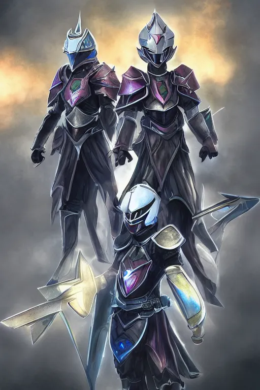 Image similar to helmet armor guardian destiny in witch queen illumination ray tracing hdr fanart arstation by sung choi robot ninja mask and eric pfeiffer and gabriel garza and casper konefal