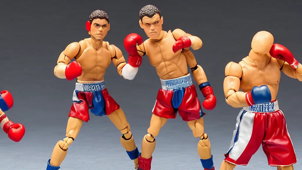 Prompt: An action figure of a WWA boxer