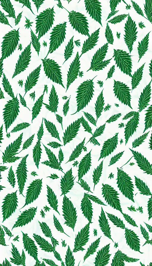 Image similar to pattern with marijuana leaves and coconuts in pastel tone