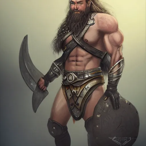 Image similar to muscular viking, female, d & d, science fiction, fantasy, concept art, matte, sharp focus, illustration, concept art, character art,