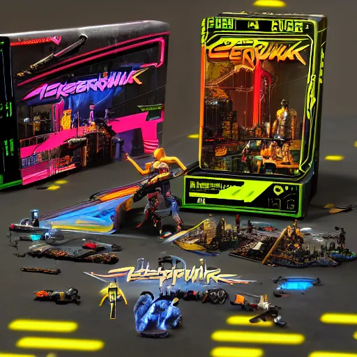 Prompt: Cyberpunk 2077 playset