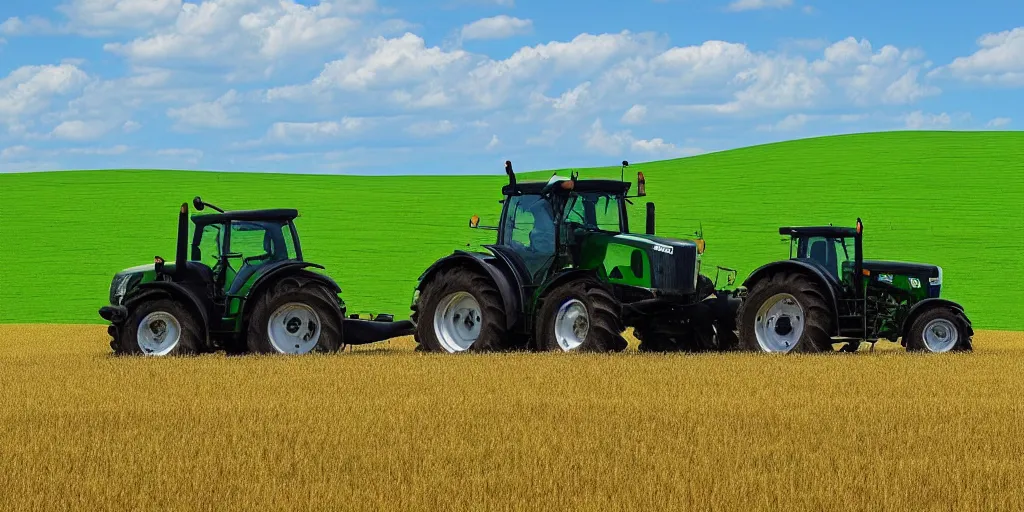 Image similar to tractor driving on windows xp background
