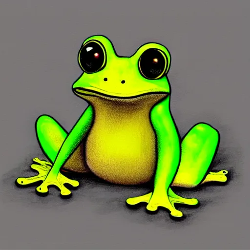 Image similar to A frog with fur, semi realistic, trending on art station