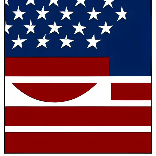 Image similar to Satanic States of America, alternate history, flag, Satanic USA flag