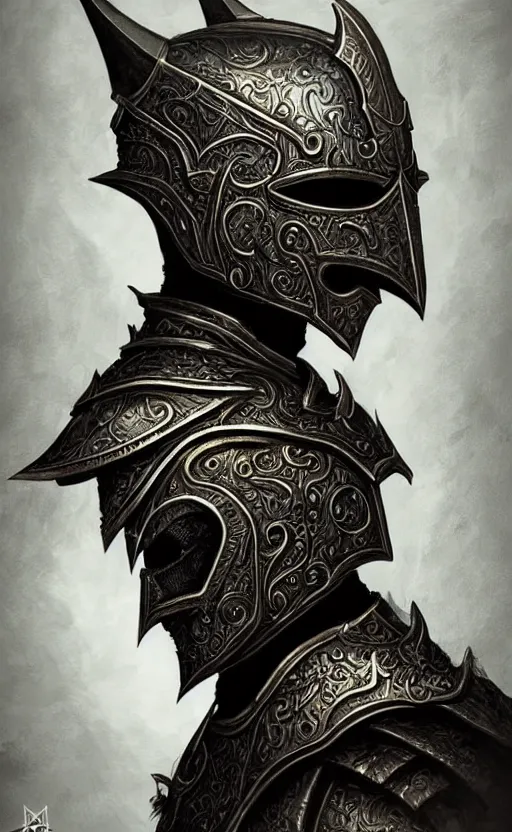 Prompt: portrait of a dark knight god, very detailed ornate helmet, 2 wings, strong complexity, extremely detailed and ornate heavy armor, fantasy, magic, dark, dungeons and dragons, dnd, trending on artstation