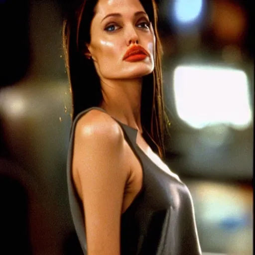 Image similar to 2 0 years old, angelina jolie in hackers 1 9 9 5