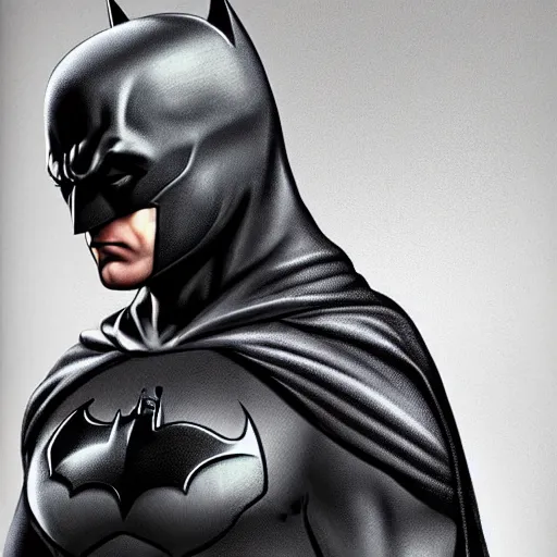 Image similar to photorealistic batman is wearing a hoodie. hyperdetailed photorealism