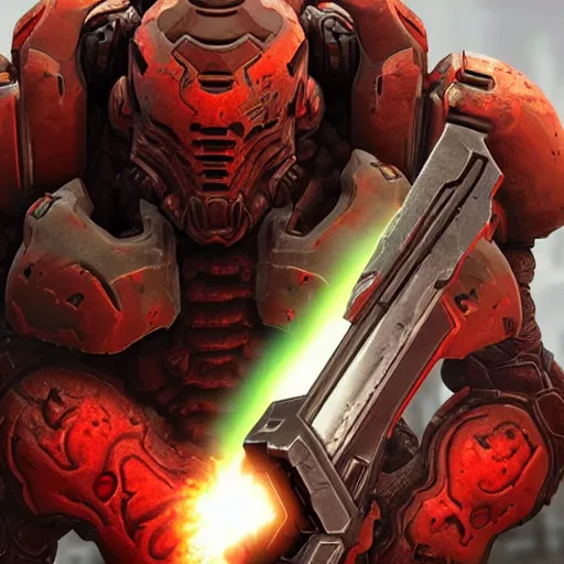 Image similar to doom slayer from doom eternal