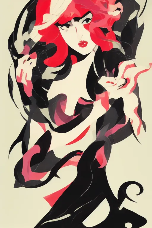 Prompt: empowering female artwork by sho murase