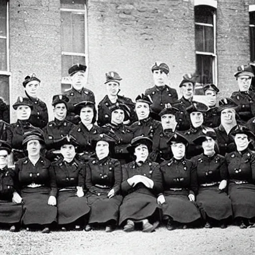 Image similar to members of the women's police service. photographed in england, 1 9 1 6