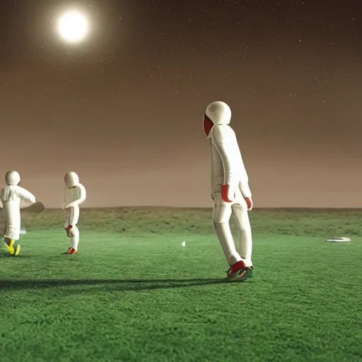 Image similar to football match on the moon