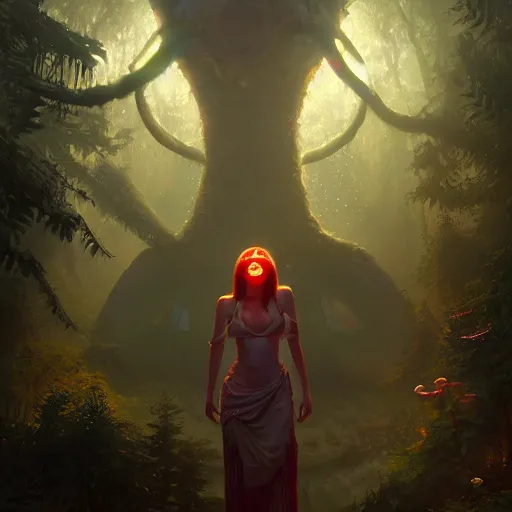Image similar to bohemian grove, huggy wuggy from poppy playtime video game, fullbody, ultra high detailed, glowing lights, oil painting, greg rutkowski, charlie bowater, beeple, unreal 5, daz, hyperrealistic, octane render, rpg portrait, dynamic lighting, fantasy art, beautiful face