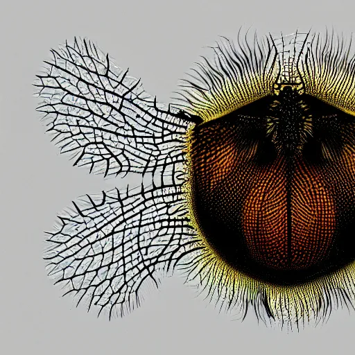 Image similar to macro photo hd, generative art from insects