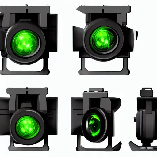 Image similar to modular item, sci-fi night vision camera, very realistic, high quality, concept art