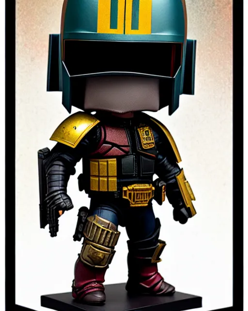 Prompt: nendoroid judge dredd | | realistic shaded, fine details, realistic shaded lighting poster by greg rutkowski, diego gisbert llorens, magali villeneuve, artgerm, jeremy lipkin and rob rey