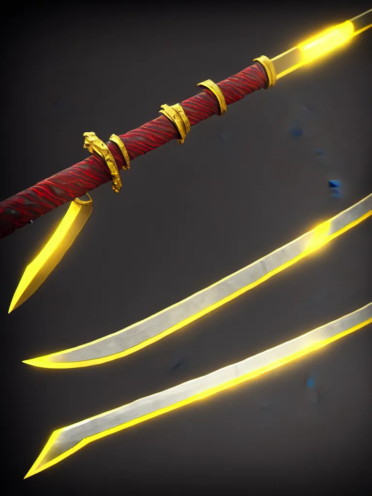 3d blend dark blade glowing