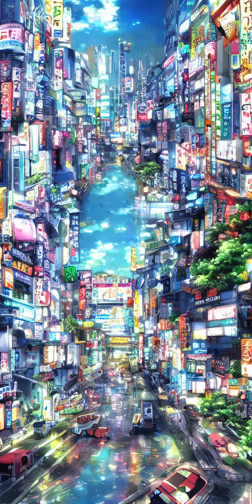 Image similar to , anime tokyo scenery only wallpaper aesthetic, beautiful, hyper realistic