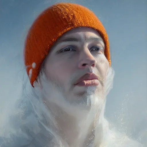 Prompt: epic masterpiece of cinematographic hyperrealism where a man dressed as a pumpkin appears, the background of the image is white. realistic shaded lighting poster by craig mallismo, artgerm, jeremy lipkin and michael garmash, unreal engine, radiant light, detailed and intricate environment, digital art, art station trends