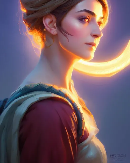 Prompt: masterpiece side profile concept art, maya ali sorcerer, gloomhaven, overlord, hearthstone, warcraft, highly detailed, luminescent, by ilya kuvshinov, magali villeneuve, jeremy lipkin, michael garmash, rob rey, artgerm