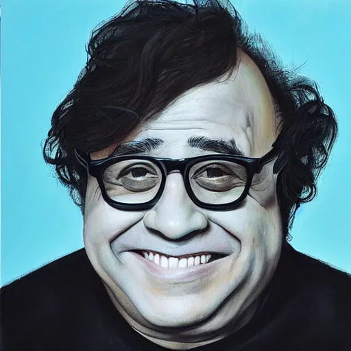 Image similar to Danny Devito painting by James Jean