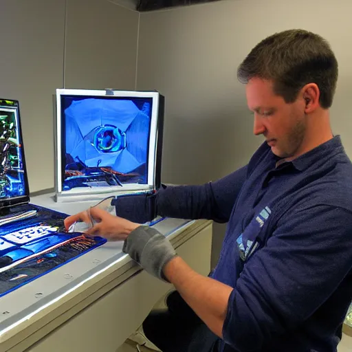 Image similar to Steve from Gamers Nexus showing how to build a super-collider