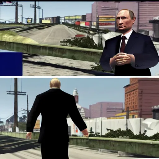 Prompt: Putin in GTA style