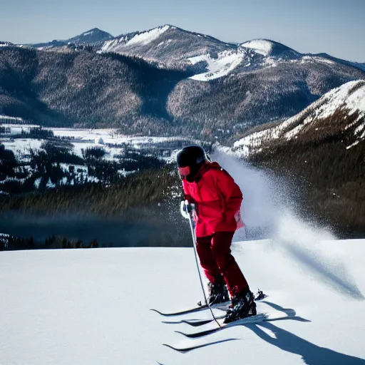 Image similar to photo of a guy skiing on ice cream