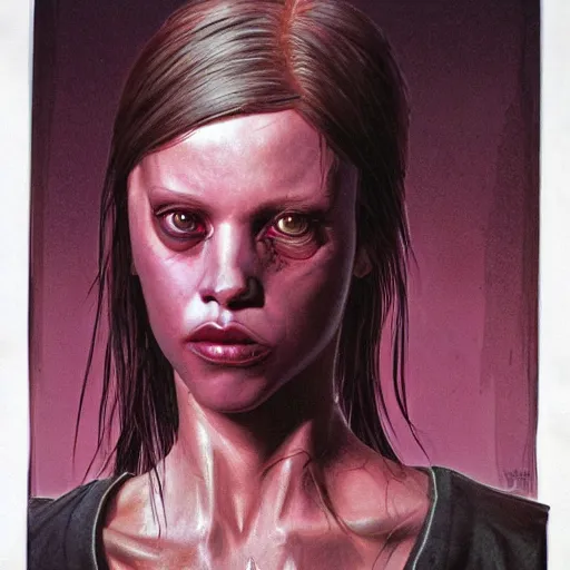 Image similar to zoe from left 4 dead, by wayne barlowe