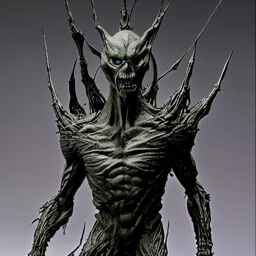 Image similar to darkness maquette from ridley scott's legend, creature design by rob bottin, highly detailed - h 6 4 0