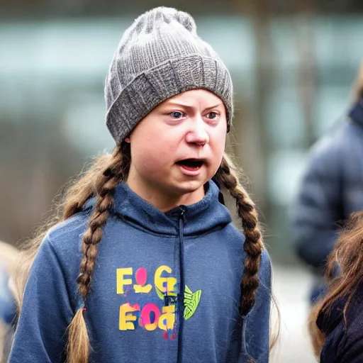 Image similar to greta thunberg is pissed